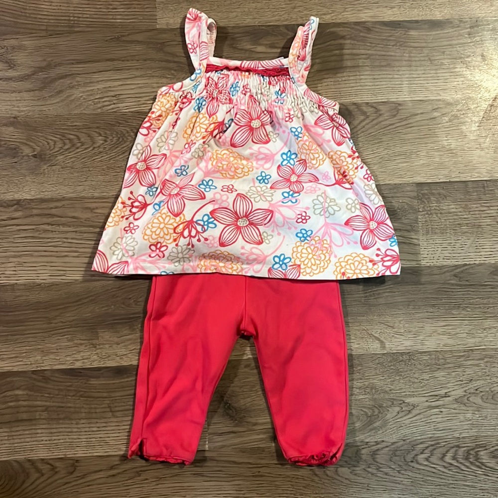 First Moments Size 6 Months Floral Outfit